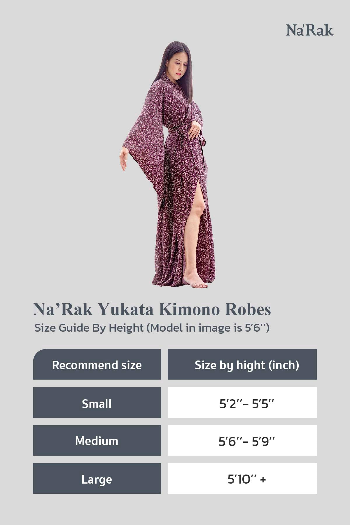 NA'RAK Women's Yukata Kimono Robe : Cream/Brown Floral Branch