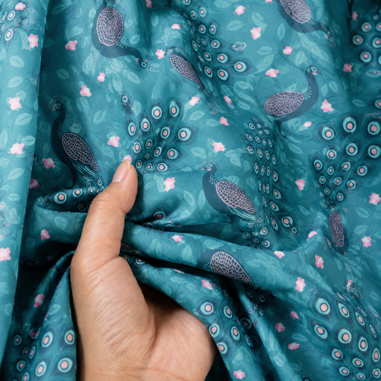 NA'RAK Women's Yukata Kimono Robe : Blue Peacock